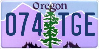 OR license plate 074TGE