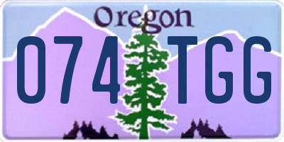 OR license plate 074TGG