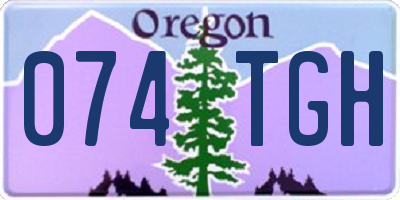 OR license plate 074TGH
