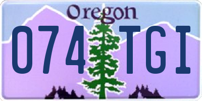 OR license plate 074TGI