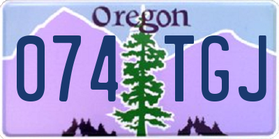 OR license plate 074TGJ