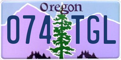 OR license plate 074TGL