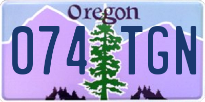 OR license plate 074TGN
