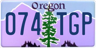 OR license plate 074TGP