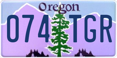 OR license plate 074TGR