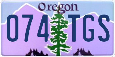 OR license plate 074TGS