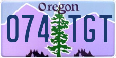 OR license plate 074TGT