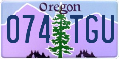 OR license plate 074TGU