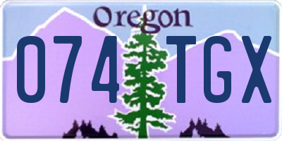 OR license plate 074TGX