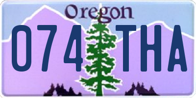 OR license plate 074THA