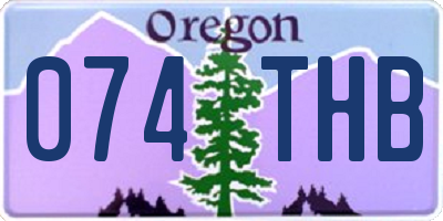 OR license plate 074THB