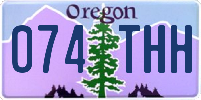 OR license plate 074THH