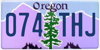 OR license plate 074THJ
