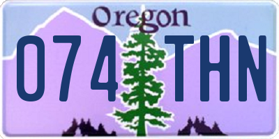 OR license plate 074THN