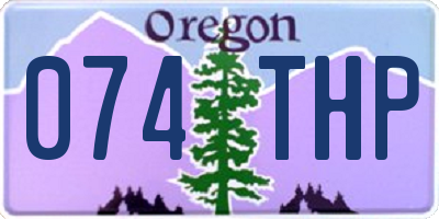 OR license plate 074THP