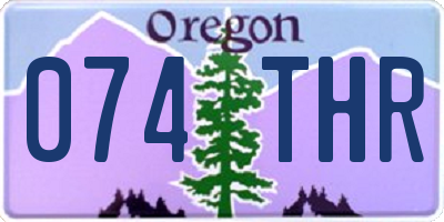 OR license plate 074THR