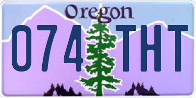 OR license plate 074THT
