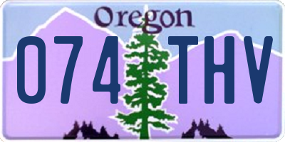 OR license plate 074THV