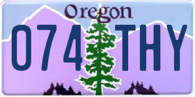 OR license plate 074THY