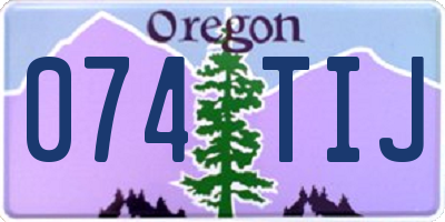 OR license plate 074TIJ