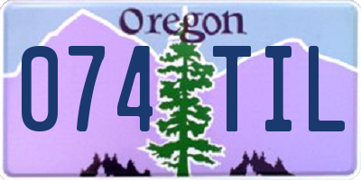 OR license plate 074TIL