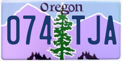 OR license plate 074TJA