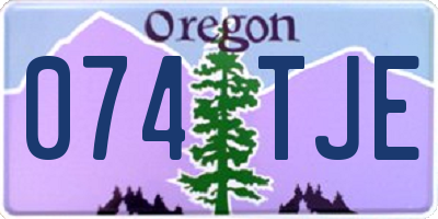 OR license plate 074TJE