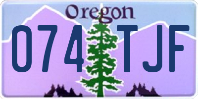 OR license plate 074TJF