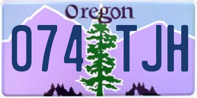 OR license plate 074TJH