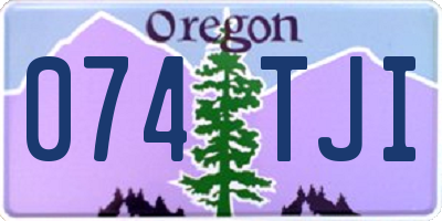 OR license plate 074TJI