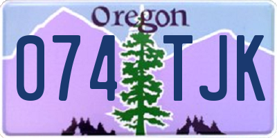 OR license plate 074TJK