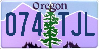 OR license plate 074TJL