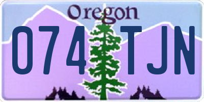 OR license plate 074TJN