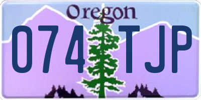 OR license plate 074TJP