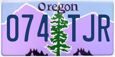OR license plate 074TJR