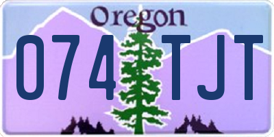 OR license plate 074TJT