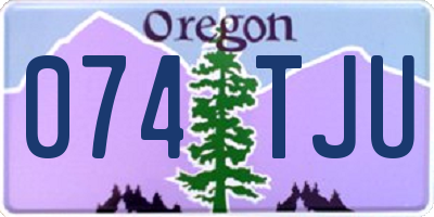 OR license plate 074TJU