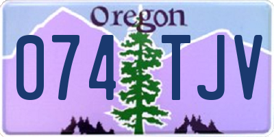 OR license plate 074TJV