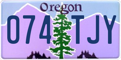 OR license plate 074TJY