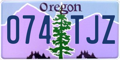 OR license plate 074TJZ