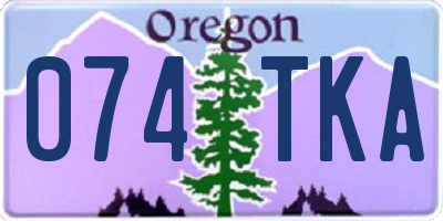 OR license plate 074TKA