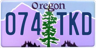 OR license plate 074TKD