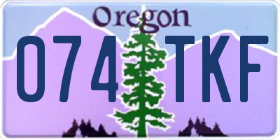 OR license plate 074TKF