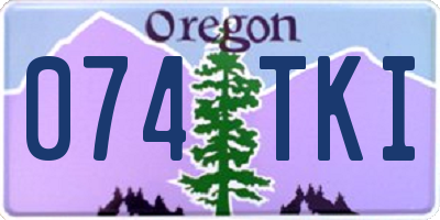 OR license plate 074TKI