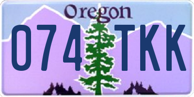 OR license plate 074TKK