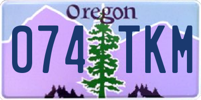 OR license plate 074TKM