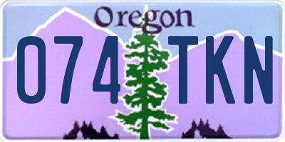 OR license plate 074TKN