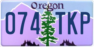 OR license plate 074TKP