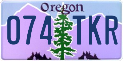 OR license plate 074TKR