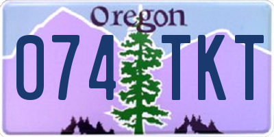OR license plate 074TKT
